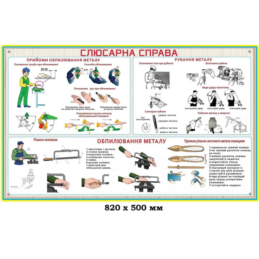 Стенд слесарная работа с металлом